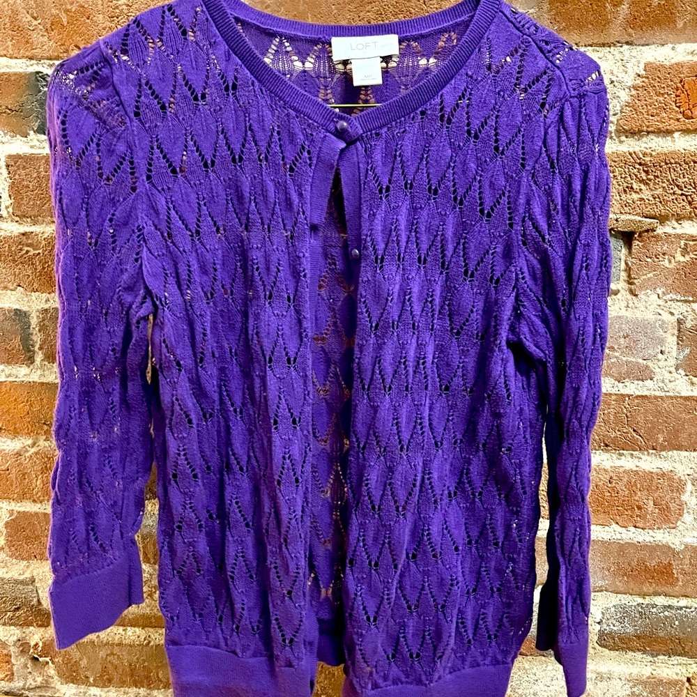 Ann Taylor Loft PM lace cardigan